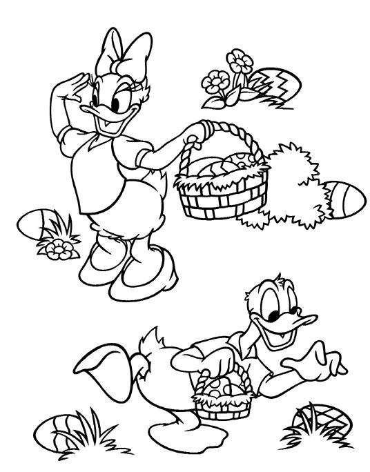 Print Pasen met Disney kleurplaat